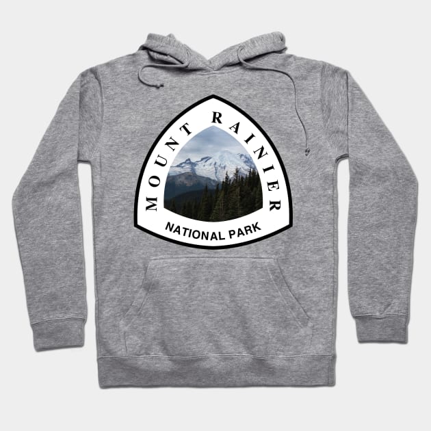 Mount Rainier National Park shield Hoodie by nylebuss